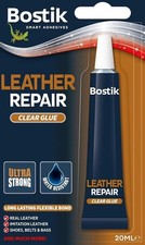 Image of Bostik Leather Repair Ultra Strong Flexible Bond Adhesive Clear Glue 20ml