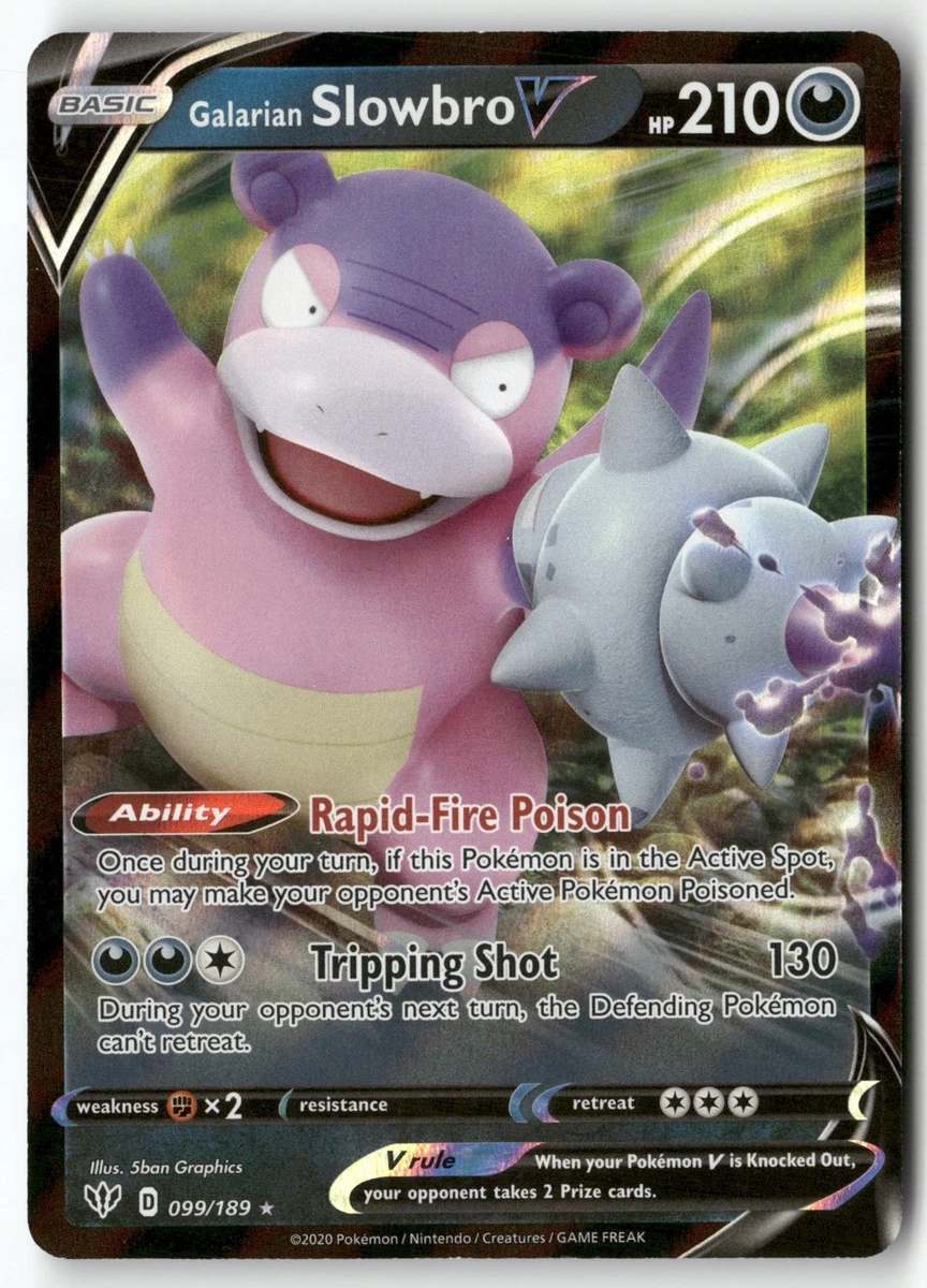 galarian slowbro pokemon card value V - 099/189 Ultra Rare your opponent takes 2 Prize cards. Galarian Slowbro [Reverse Holo] #92