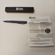 Military Tactical Pen Self Defense Pen Emergency Glass Breaker Blue