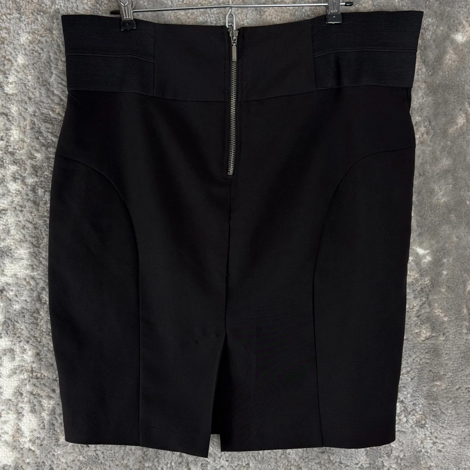 Falda Charlotte Russe Talla L Elastizada Carrera Informal Hasta la Rodilla Negra Cremallera Foto 4 de 4