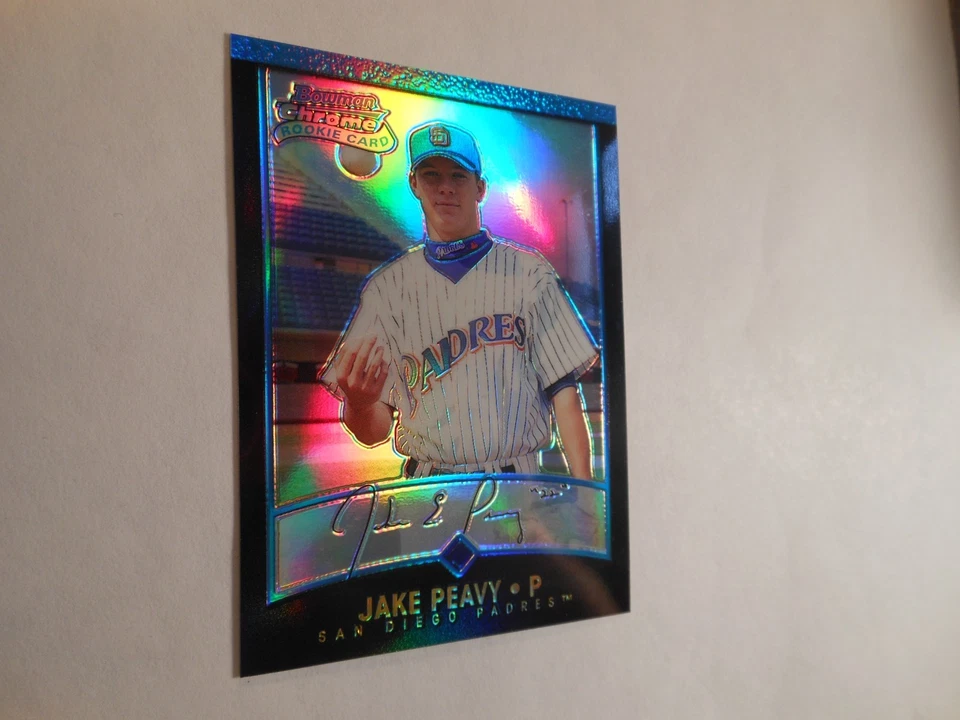 2001 Bowman Chrome #183 Jake Peavy Refractor RC Cy Young Winner! rookie Centered - Image 3 of 4