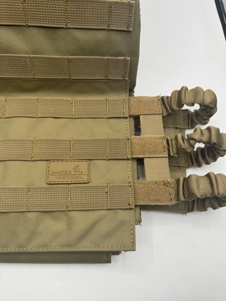 Lancer Tactical Speed Attack Plate Carrier (Coyote FDE) Nuevo Sellado Gancho y Lazo Foto 4 de 4