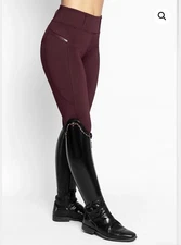 Maximilian Studio Equestrian Breeches Riding Leggings Small Burgundy