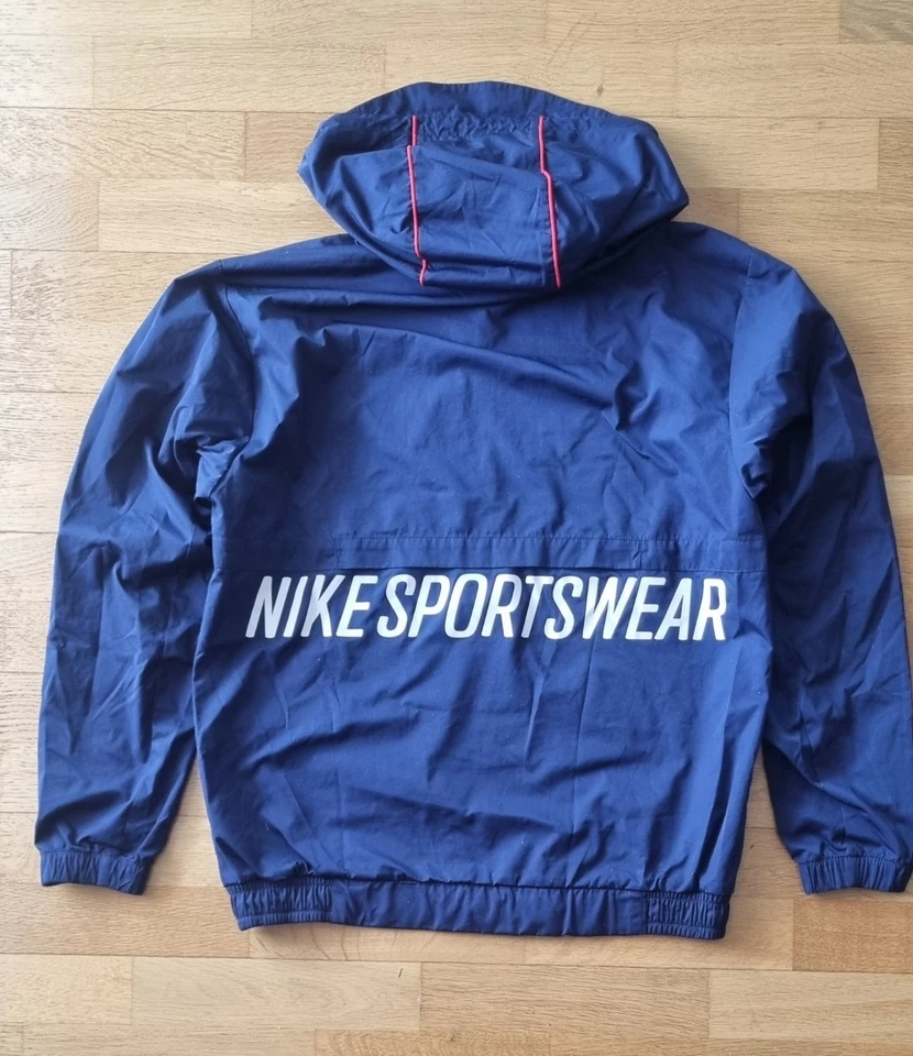Nike Sportswear Herren Windbreaker Jacke M Blau/Rot/Weiß Kapuze 941877-429 - Bild 2 von 4