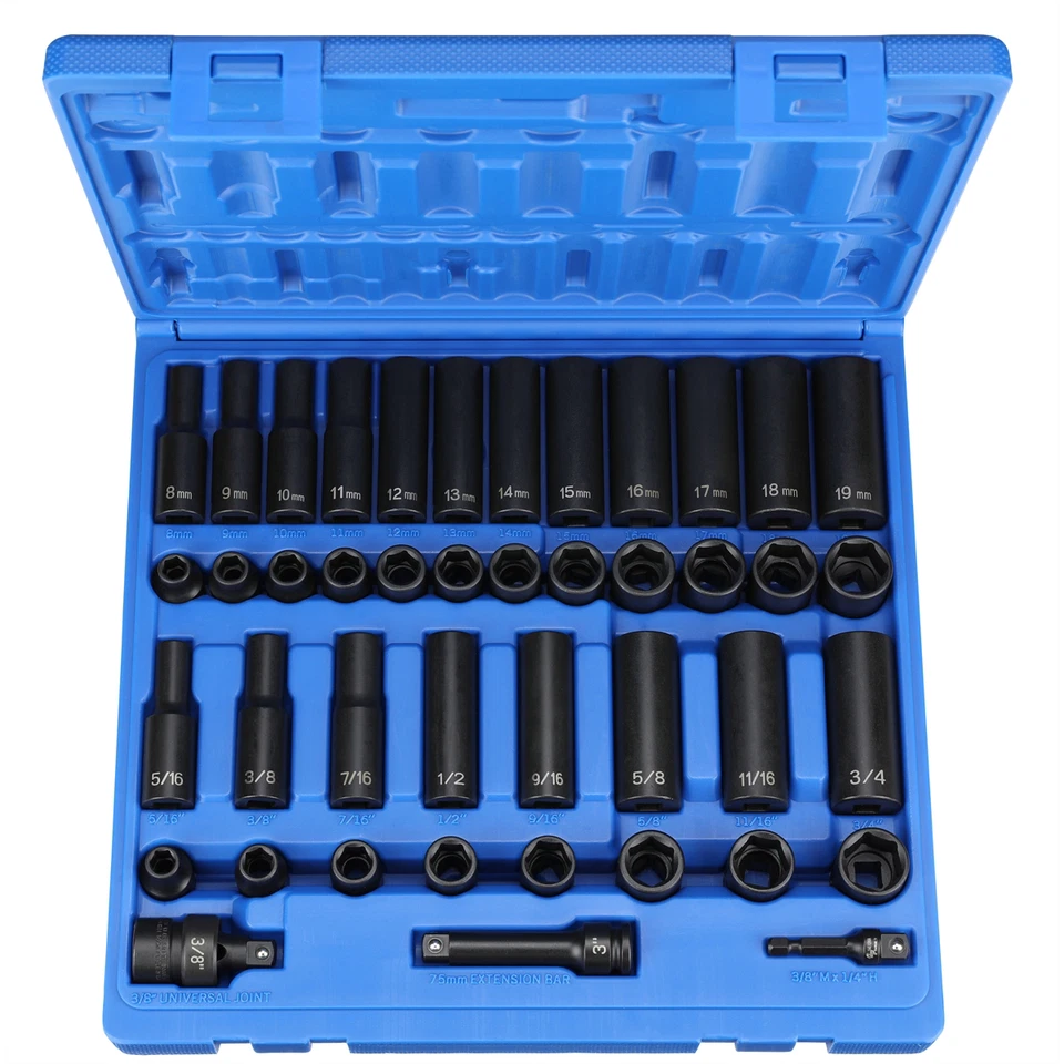 Grey Pneumatic Juego 43 Piezas 3/8" Caja Estándar/Profunda SAE/Métrico 1243RD - Imagen 1 de 1
