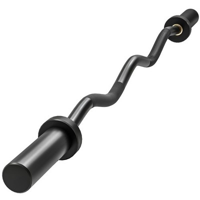 SPORTNOW 4ft Olympic EZ Curlstange, Langhantelstange für 2'' Hantelscheiben, schwarz