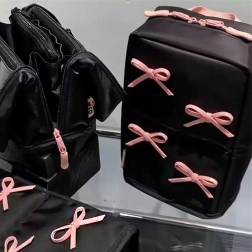 Partitioned Nylon Vertical Makeup Bag Skincare Storage Bag Outdoor - Picture 6 of 12