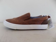 NEW Old Navy Boys Brown Faux Leather Loafers Slip-on Shoes Size 9