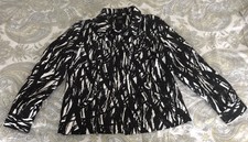 Jobis Women's Black & White Print Pattern Jacket - Size L