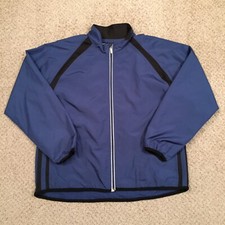 Weatherproof Performance Jacket Mens Large Blue Long Sleeve Full Zip Mesh Lined