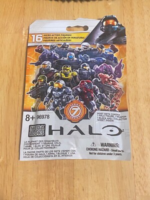 HALO MEGA BLOKS SERIES 7 SECRET RARE TRANSLUCENT GREEN SPARTAN