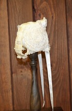 Vintage baby bonnet or doll bonnet T bonnet boy or girl baby gift christening b