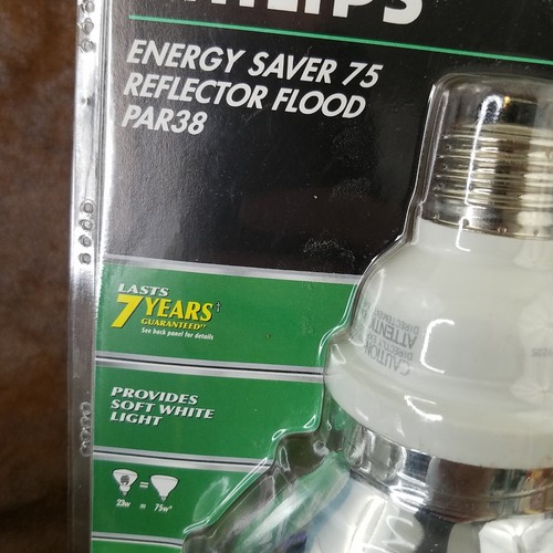 Pair of Philips 23W (=75W) PAR38 CFL Recessed Flood Light Bulb 1250 Lumens 15285 - Picture 2 of 7