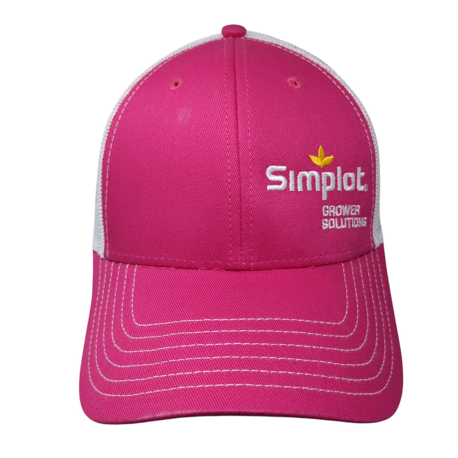 Simplot Grower Solutions Snapback Trucker Hat Pin… - image 1