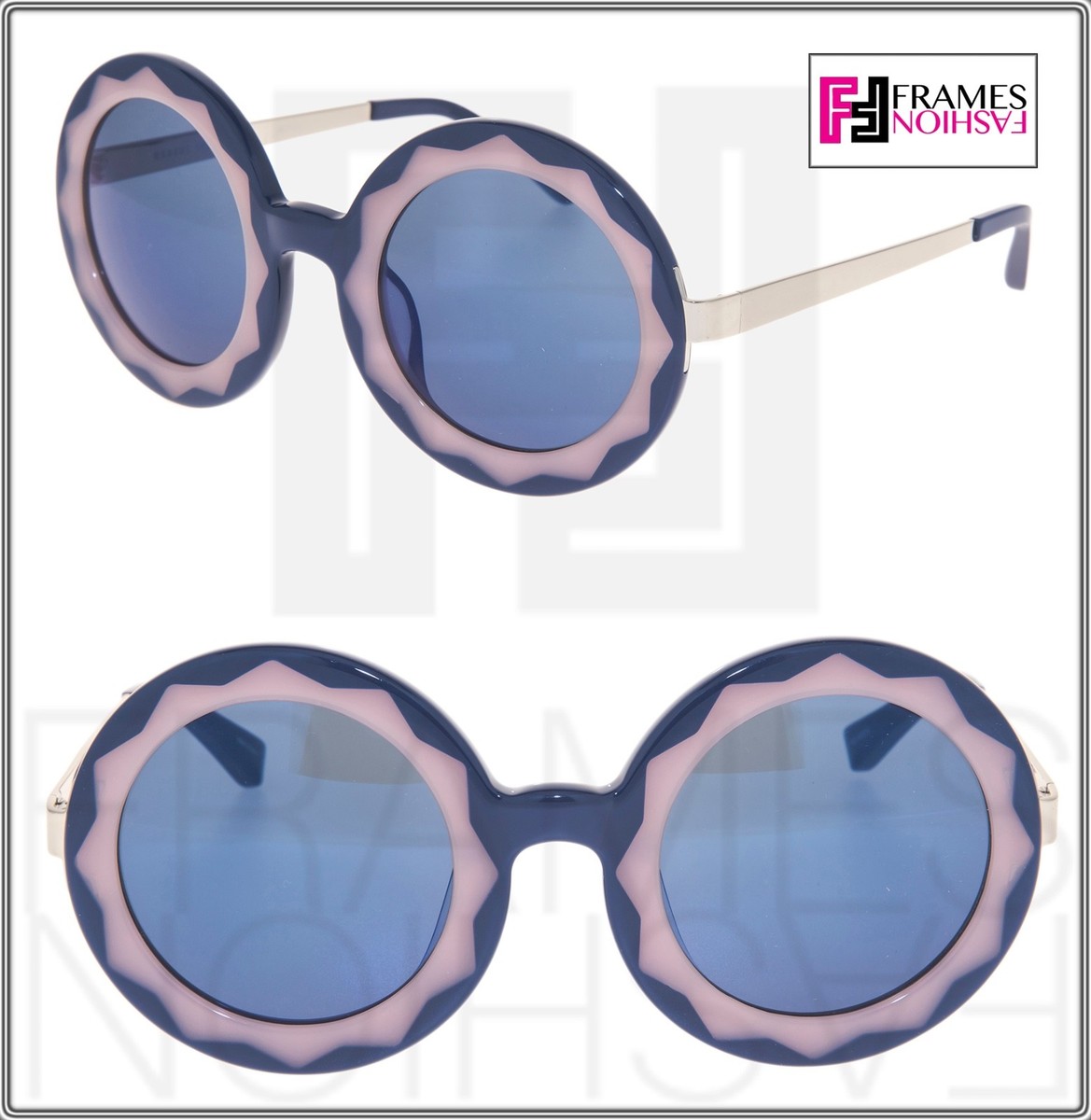 MARKUS LUPFER LINDA FARROW Round Star Navy Blue Pink  display picture 2