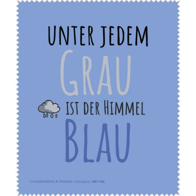 Brillenputztuch ''Unter jedem Grau'' von Rannenberg & Friends aus Microfaser | NEU