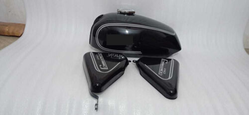 New Norton Commando Roadster Black Painted Petrol Tank+Side Panel - Foto 4 di 8