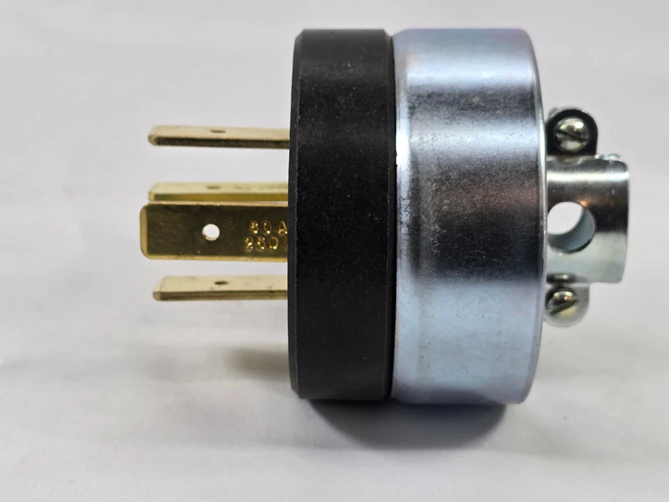 Lot 4x NEW OPEN BOX Hubbell 60A 250V 4-Wire Straight Connector Plug - Image 3 of 3