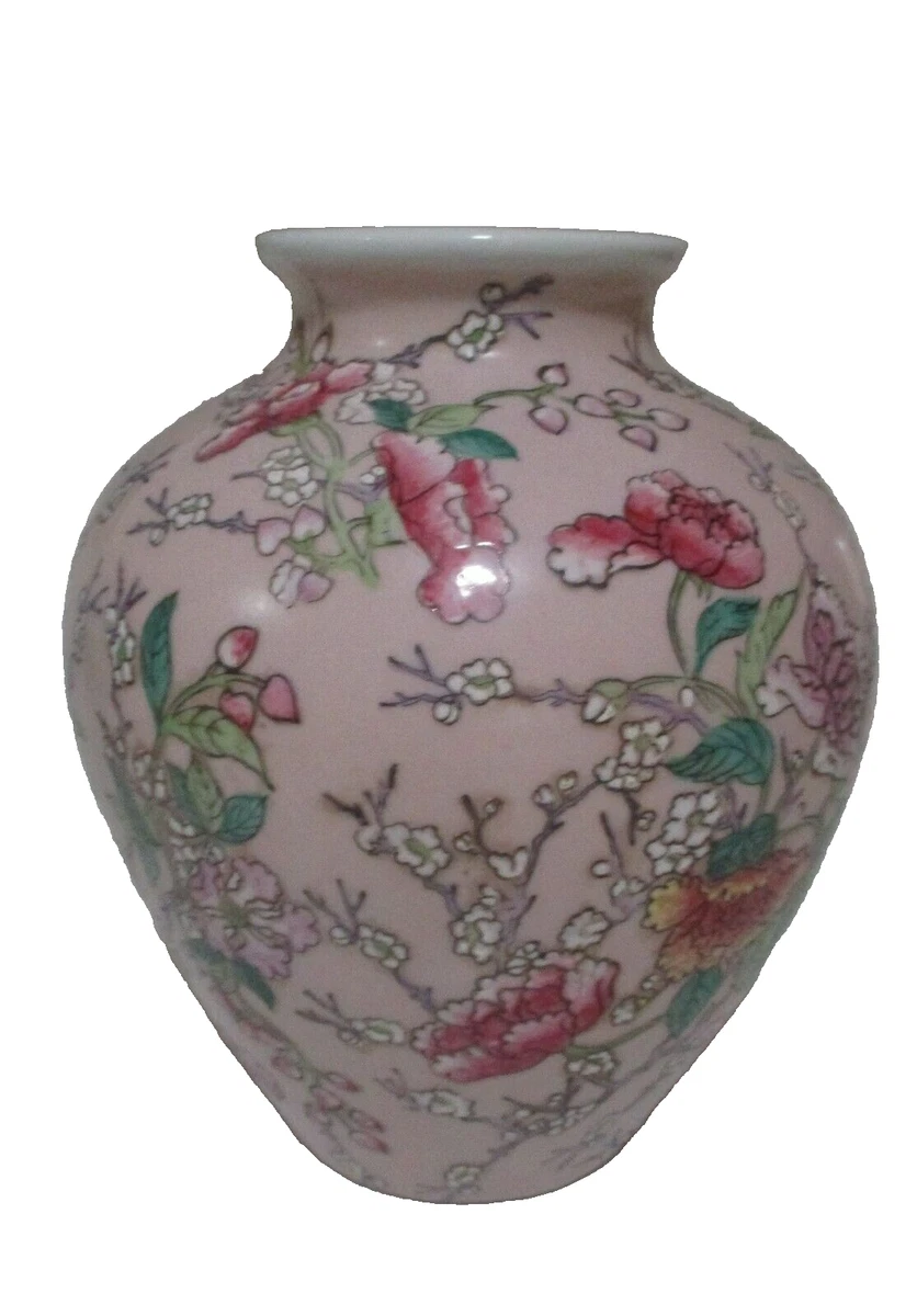 多色 花柄 陶器 花瓶 陶瓷红色1900-1940 中国古董花瓶| eBay