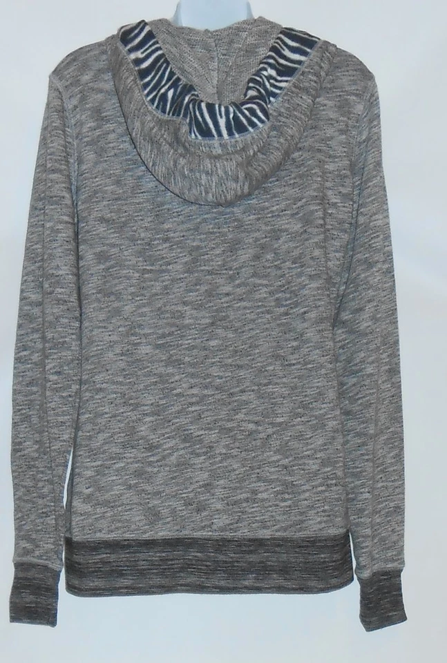 Moletom com capuz Victoria's Secret VS rosa terry francês zíper completo acabamento zebra martelado logotipo XS - Imagem 2 de 2