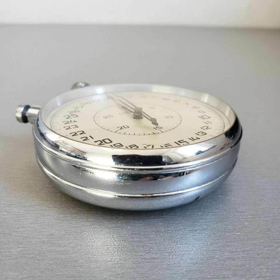 Cronómetro Slava Cronómetro Temporizador Mecánico 3 Botones Vintage Soviético Foto 4 de 4