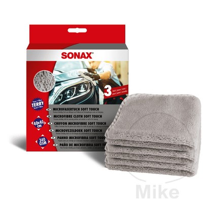 SONAX Lot De 2 Chiffons Microfibres Pour Nettoyage Extérieur