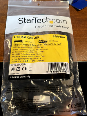 Startech 3 ft Black USB 2.0 Extension Cable A to A - M/F 