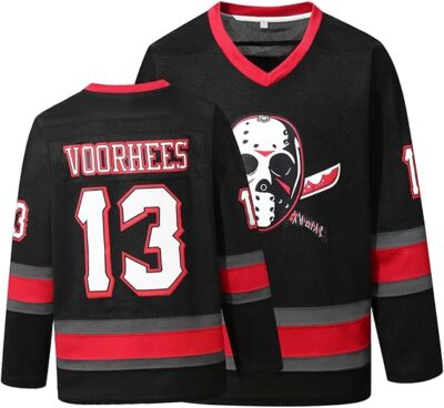 Youth/Men Jason #13 Voorhees Friday Hockey Jersey Hip Hop 