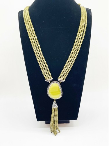 Moda Gema y Cristal Borla Collar Hecho a Mano Joyería Turca de Estambul - Imagen 14 de 24