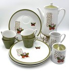 Georges Briard Butterfly Snack Set Dinnerware COMPLETE Hartman Assoc. MCM Mod