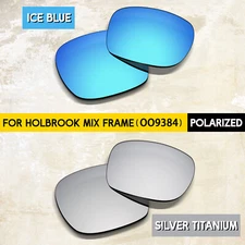 Ice Blue & Silver POLARIZED Replacement Lenses for Oakley Holbrook OO9384, 1.5MM