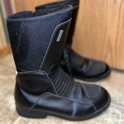 BMW Motorrad Black Leather Oil & Petrol Resistant Unisex Moto Boots Sz-5/6