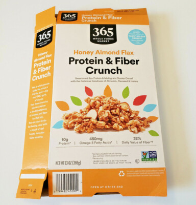 Whole Foods Market Honey Almond Flax Empty Cereal Box Choco Granola Bar Recipe