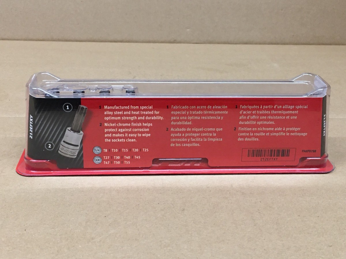 NEW - Snap-On 12pc Torx Bit Socket Set - 1/4