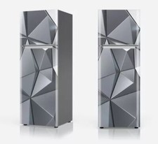 Cubi in metallo 3D avvolgi porta frigorifero, coperchio. Decalcomania frigorifero