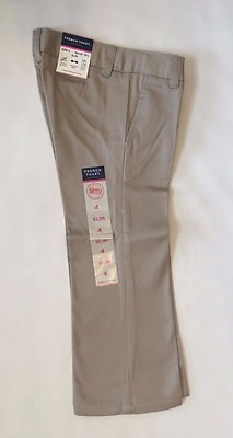 NEW FRENCH TOAST School Uniforms Girls Pants, Khaki, Size 4,5,6,6X,8,10 Slim