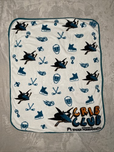 San Jose Sharks Babydecke Crib Club Kaiser Permanente weiß Sharkie Hockey