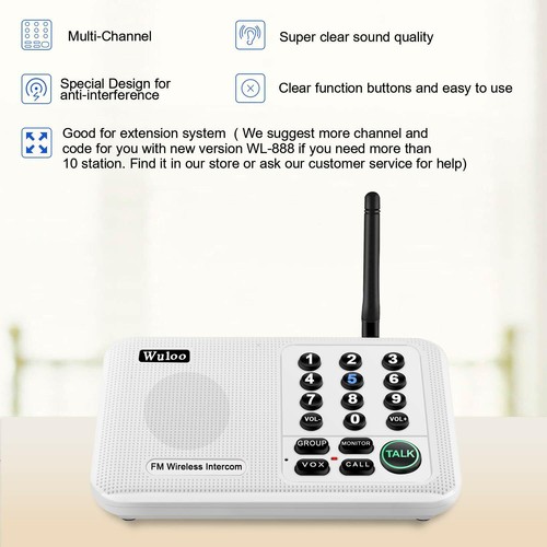 Home Wireless Intercom for Business Office Call ALL 1Mile Range Upgraded Version - Picture 120 of 132