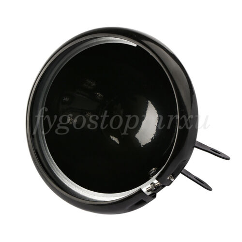 5.75" 5-3/4" Black Headlight Cover Housing Holder Bucket For Harley Sportster - Picture 5 of 11