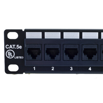 24 Port Cat5e Patch Panel UL 50u Microns Higher Gold Content Faster Speed