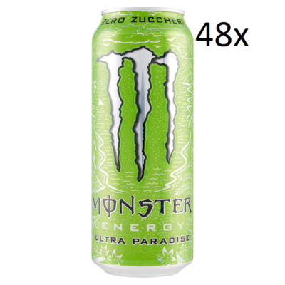 48x Monster Energy Ultra Paradise Energiegetränk mit Kiwi und grünem Apfel 500ml