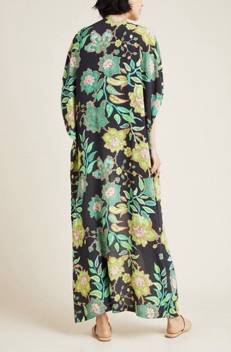 NWT Anthropologie Bel Kazan Floral Duster Maxi Kimono, One Size - Picture 4 of 11