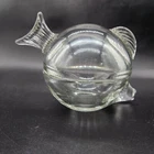 Anchor Hocking Vintage Clear Glass Blow Fish Bowl Trinket Candy Dish Vintage