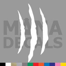 Claw Marks Vinyl Die Cut Decal Sticker - Cat Bear Monster Dinosaur Wild Scratch