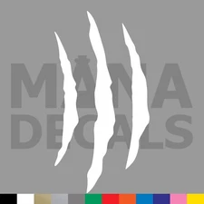 Claw Marks Vinyl Die Cut Decal Sticker - Cat Bear Monster Dinosaur Wild Scratch