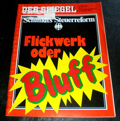 Der Spiegel 06/75 Titelbild: Schmidts Steuerreform - Flickwerk oder Bluff?