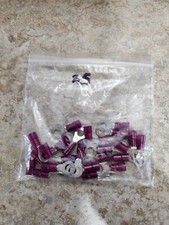 8 Awg NYLON Insulated 5/16Inch Stud Ring Terminal 25 Pack