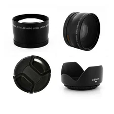 Wide Angle and Telephoto Lens Kit 58mm for Olympus E400 E410 E420 E450 E510