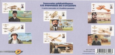 FRANKREICH 2010 Luftfahrtpioniere (Philatelistisches Souvenir) BF202/207