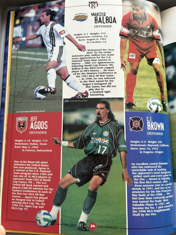 1998 MLS ALL-STARS USA V WORLD Autographed Program Official Weekend Guide Soccer - Image 4 of 4